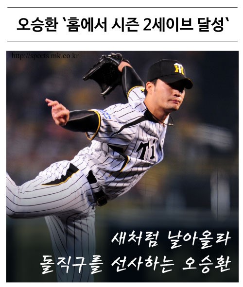 한신 타이거즈 오승환 `아슬아슬 시즌 2세이브`  [MK화보]