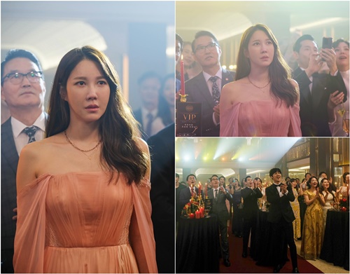 ‘펜트하우스’ 이지아, 화려한 파티 속 홀로 굳어버린 표정…왜? [MK★TV컷]