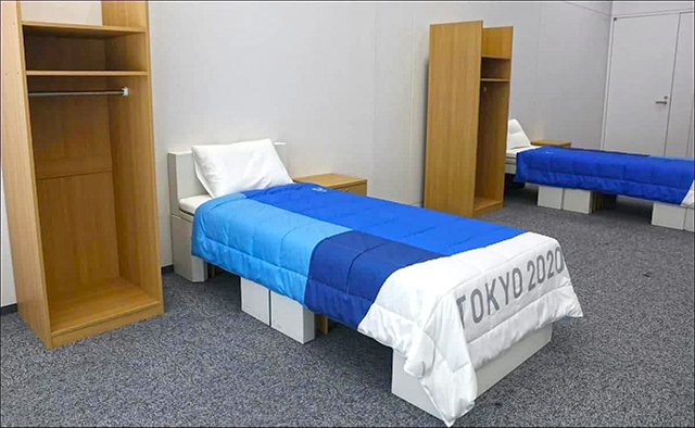 한국 싱글 침대보다 작은 도쿄올림픽 골판지 침대