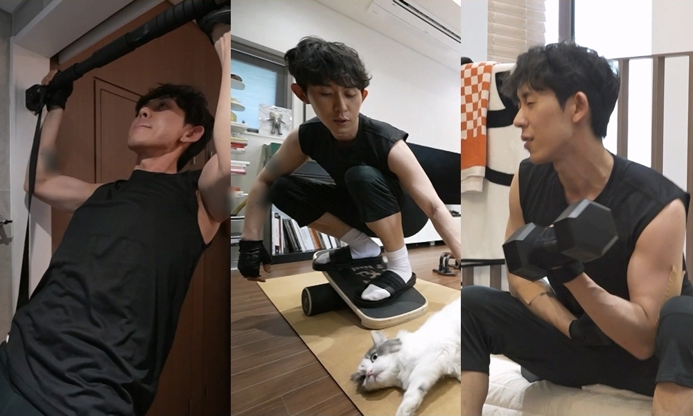 나혼산 코드 쿤스트, 홈 짐 운동 몰입 몸무게 70kg 달성