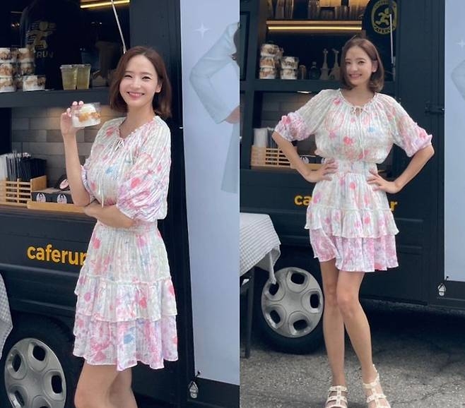 한채영, 20대 미모 그대로! 살랑살랑 플라워 캉캉 원피스 패션