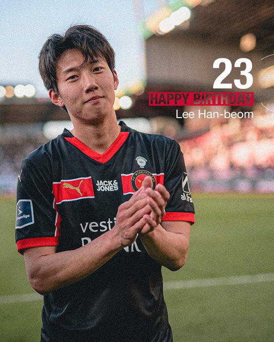 "생일 축하해, LEE"...미트윌란, 'A매치 데뷔' 이한범에 생일 축하 메시지 남겨