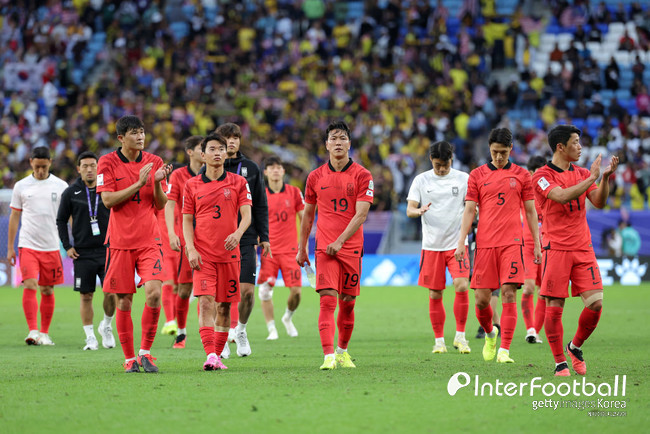 '130위와 무승부' 한국, 피파랭킹 12p 감점→25위로 하락…'일본과 66점 차이'
