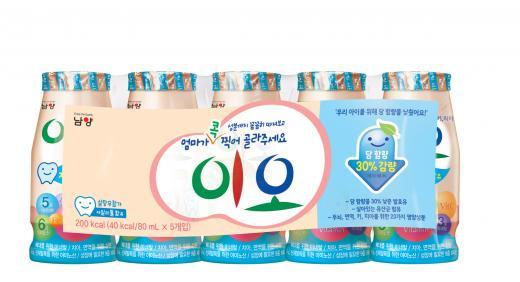 남양유업, 이오등 액상발효유…당 함량 30% 낮춰