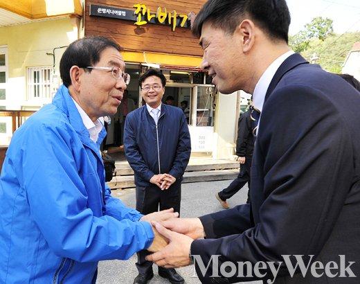 [MW사진] 서울 일자리대장정 4일차, 꽈배기나라에 방문한 박원순