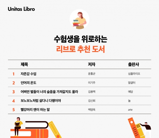 리브로, 수험생을 위로하는 도서 추천