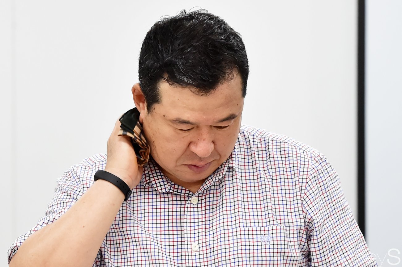 [머니S포토] 폭염 기승, 여행업 간담회 참석한 한옥민 사장