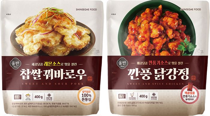 신세계푸드, 1인용 중화요리 간편식 ‘올반 찹쌀 꿔바로우’, ‘올반 깐풍 닭강정’ 선보여