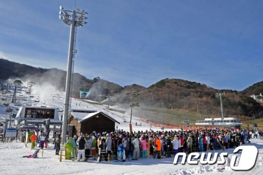 무주 덕유산 리조트 개장 첫날
