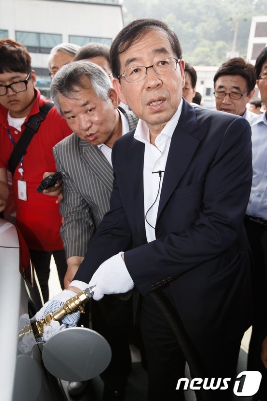 박원순 시장, LPG충전 쉽지않네