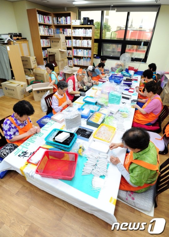 인천만석동 쪽방촌, 희망키움터 공동작업장