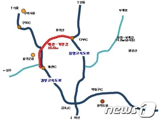 [단신]경북 왜관IC~다부IC 연결도로 착공
