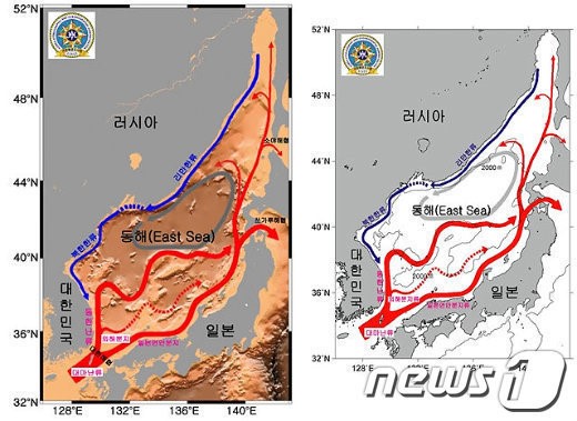 해조원, ‘표준 동해 표층해류도’ 완성