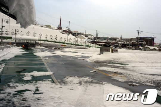 텅 빈 속초관광수산시장