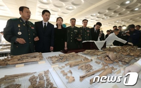 중국군 유해 입관식