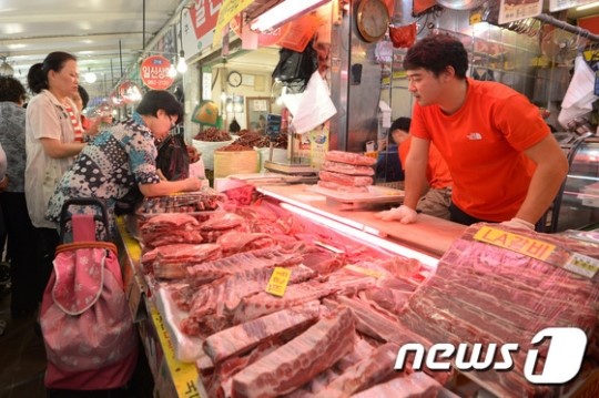 고기가 싱싱하네