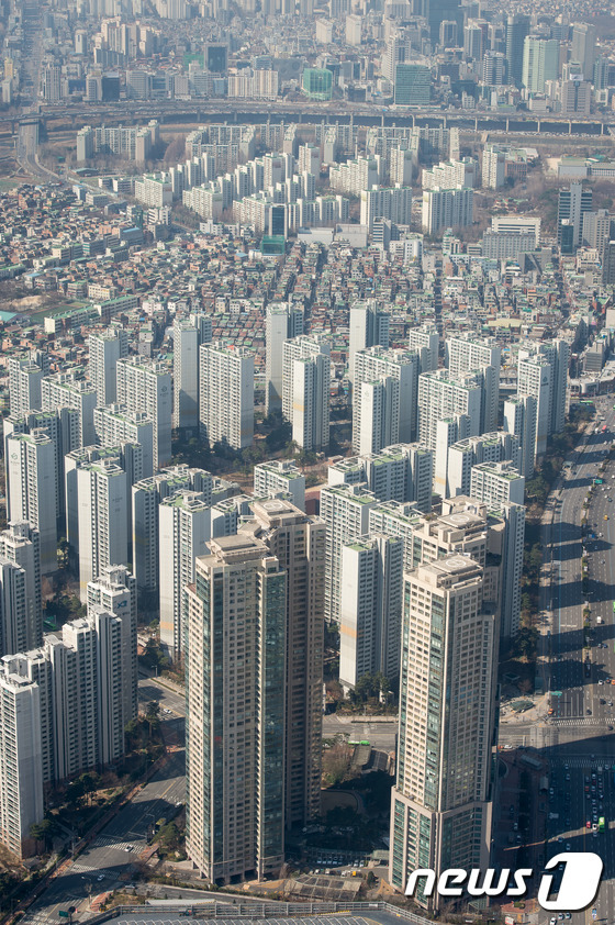 롯데월드타워에서 본 잠실