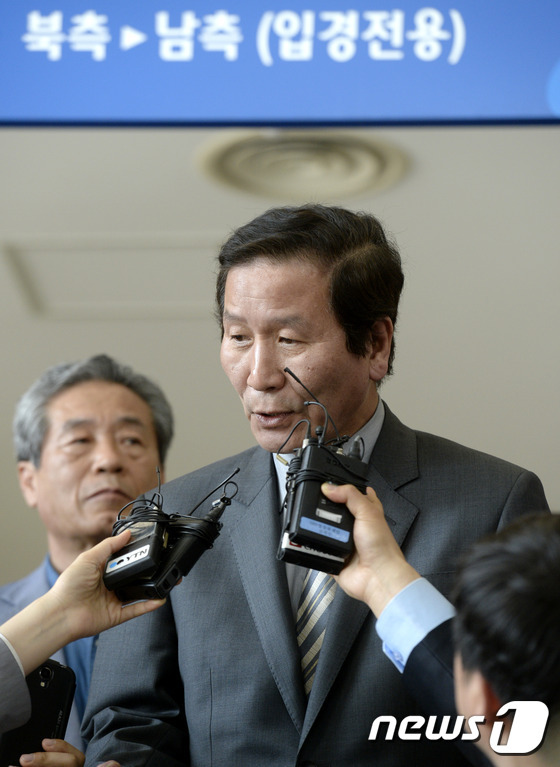 정기섭 회장 기업들 겪는 어려움 북측에 전달