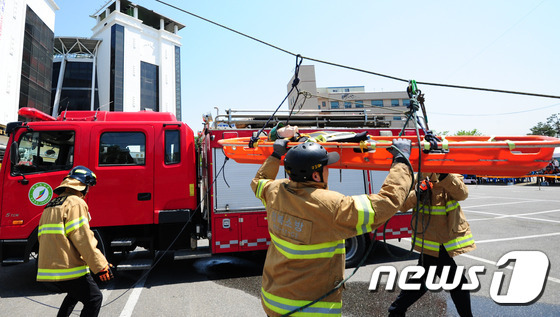 전주서 가스누출 건물붕괴 대응훈련…22개기관·단체 참여 실전 방불