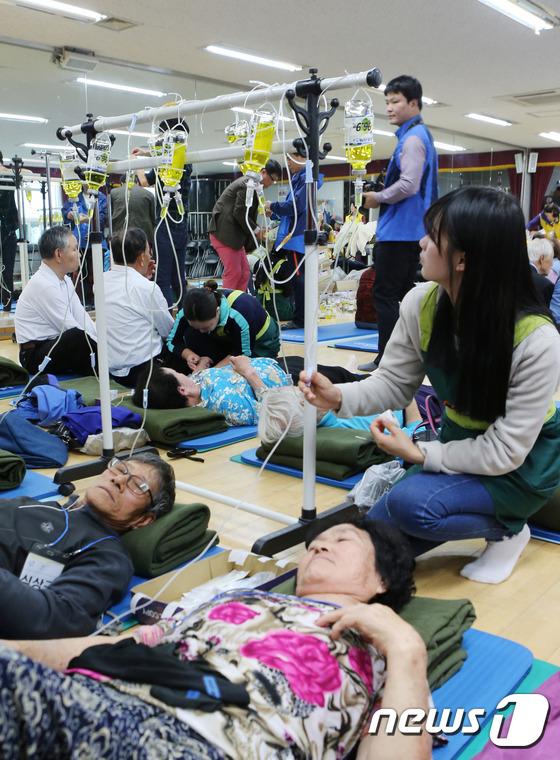 도원참사랑나눔 영양 링거액 투여 봉사