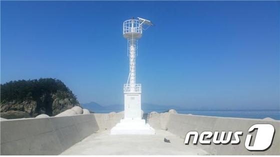 여수해수청, 돌산 죽포항 방파제 등대 설치