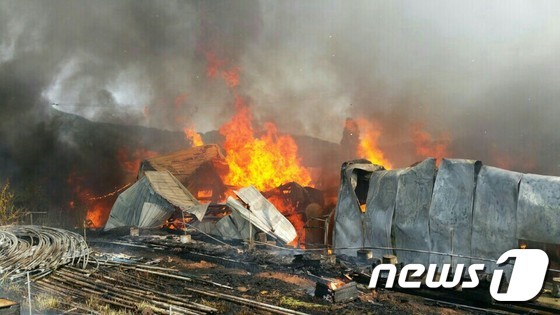 용인 벌통 제조공장서 화재…4000만원 재산피해