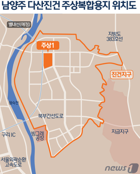 다산 주상복합용지 사업자 공모…4개 대형건설사 격돌