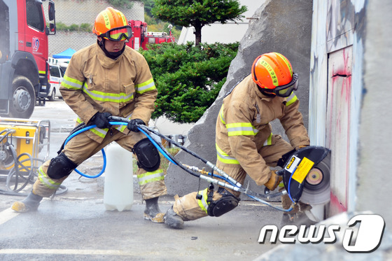 [화보]2016 강원도 가스 누출· 폭발 긴급구조 종합훈련