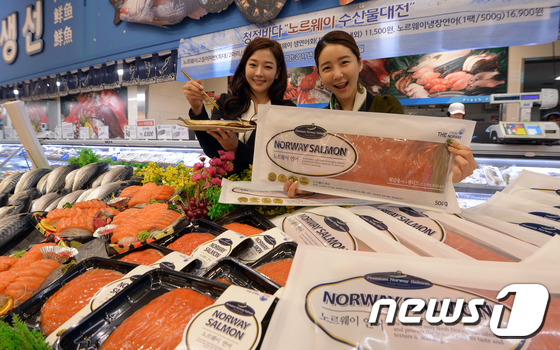 노르웨이산 연어 맛보세요