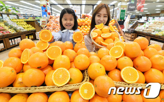 롯데마트 100% 당도 선별 마친 오렌지 판매