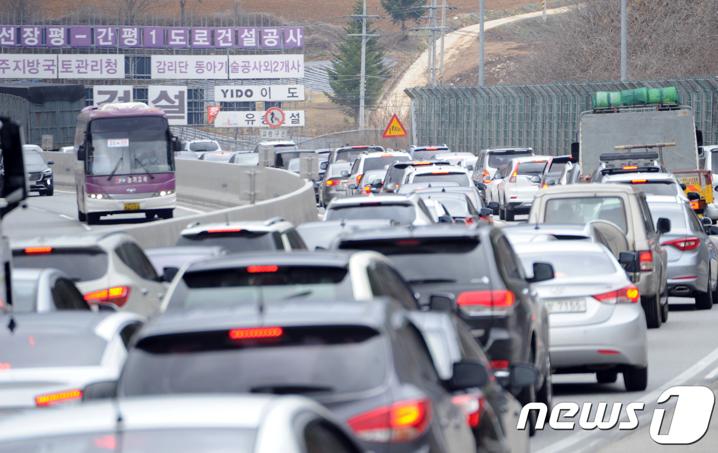 영동고속도로 강릉방향 정체 언제갈까요