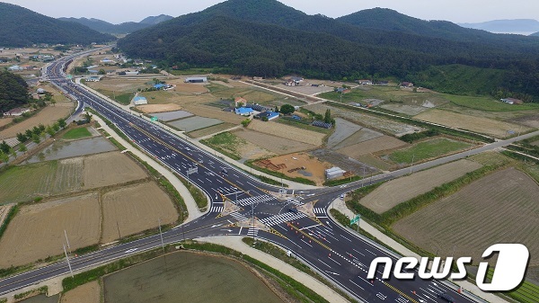 충남도, 태안∼만리포 국도 32호선 확·포장 임시 개통