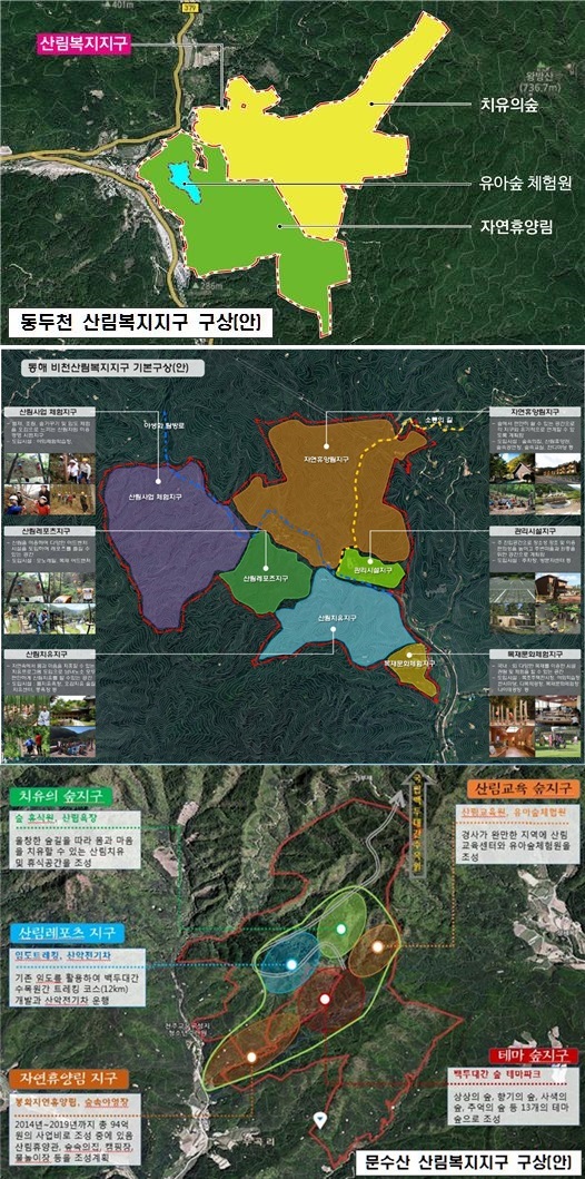 산림청 공립 산림복지지구 지정…동해·봉화·동두천 