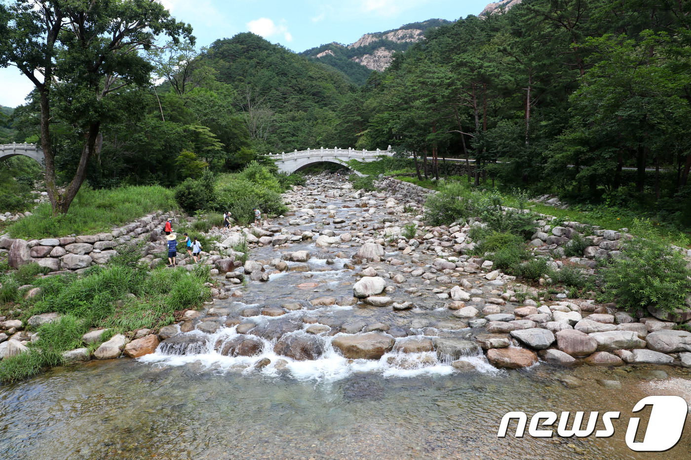시원하게 흐르는 신흥사 계곡