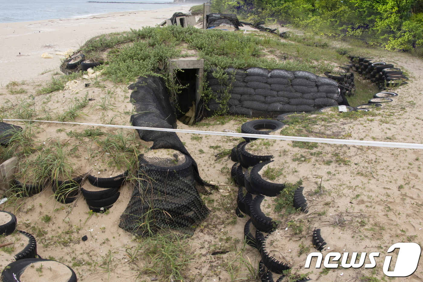 하시동·안인사구 폐타이어 진지, 목재 진지로 개선된다
