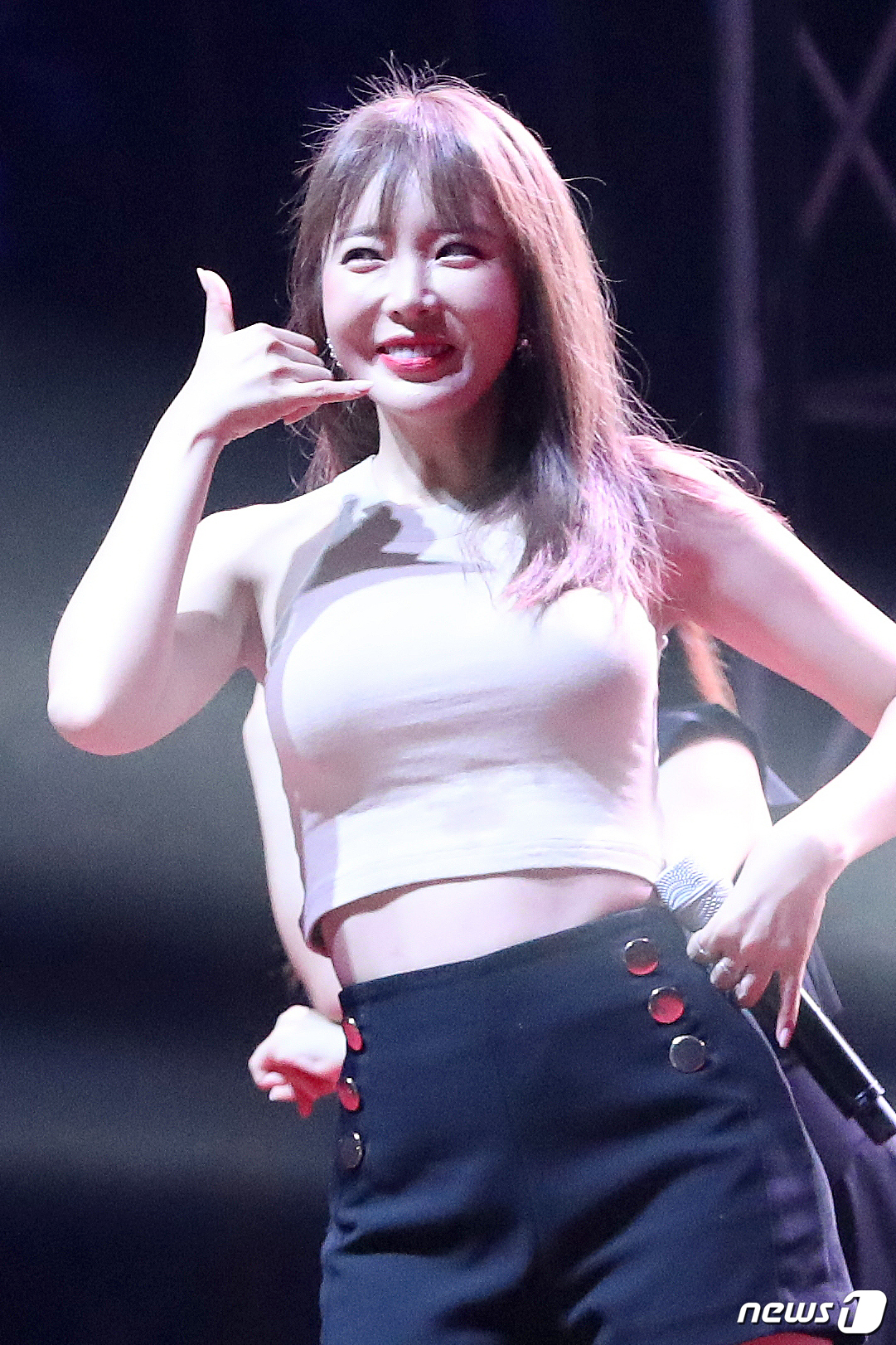 홍진영 삼척해수욕장에서 따르릉