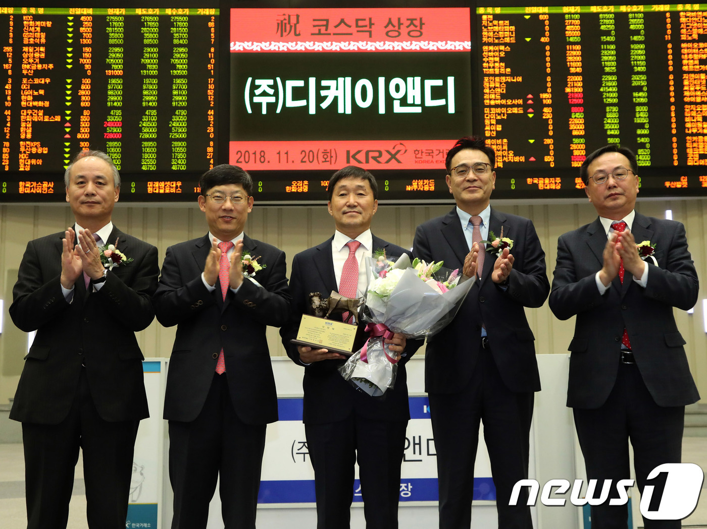 디케이앤디 코스닥시장 신규상장기념식