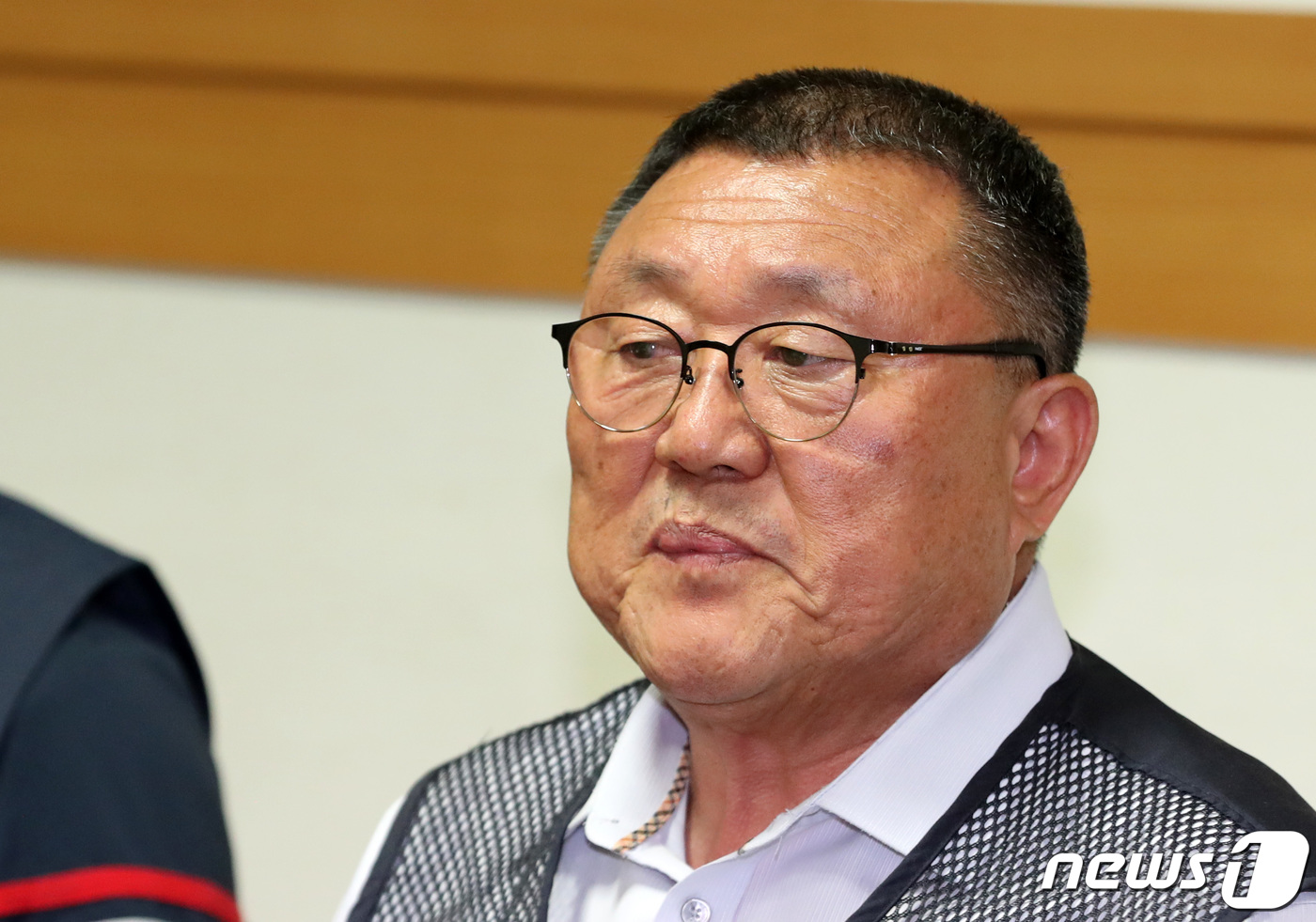 조정회의 참석한 장원호 노조 위원장