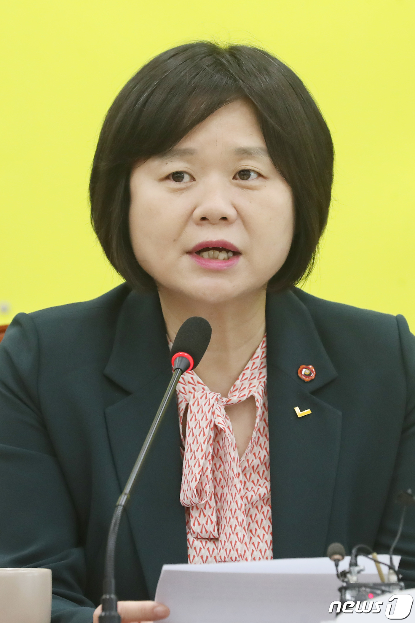 이정미 정의당 대표 24일 현대重 정문서 법인 분할 반대 회견