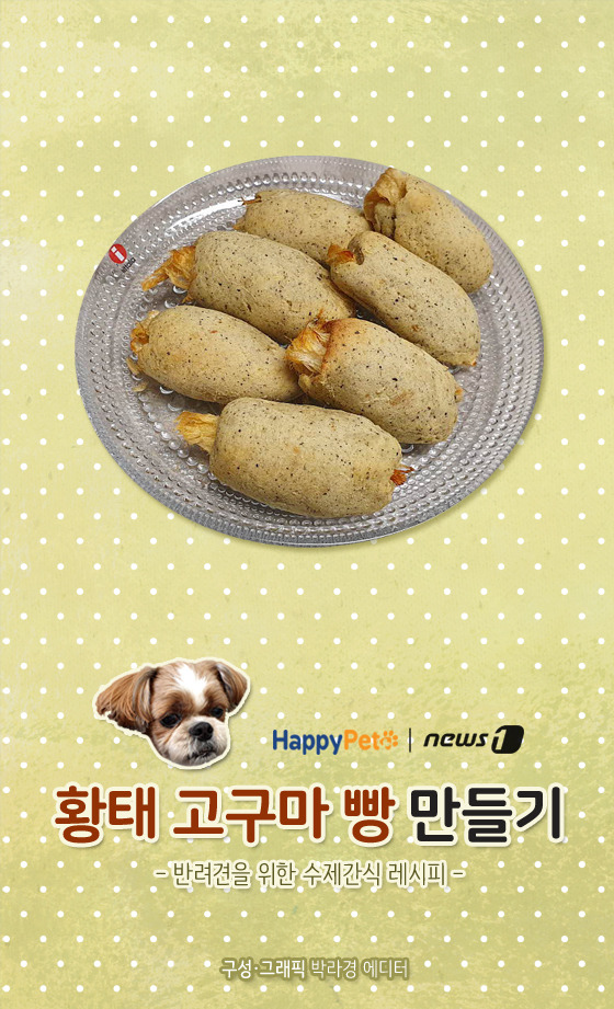 [펫카드] 강아지 간식 황태 고구마 빵 만들기