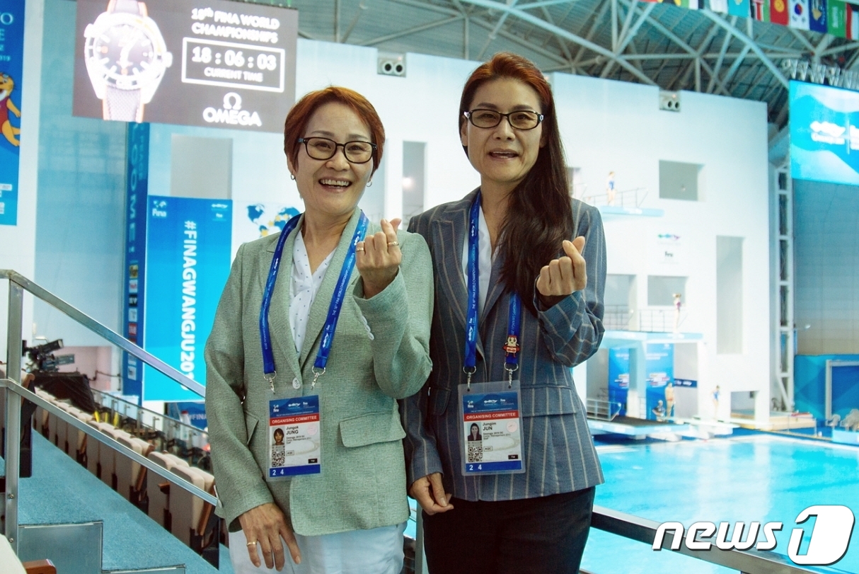 광주수영대회 성공 위해 뭉친 다이빙 자매들