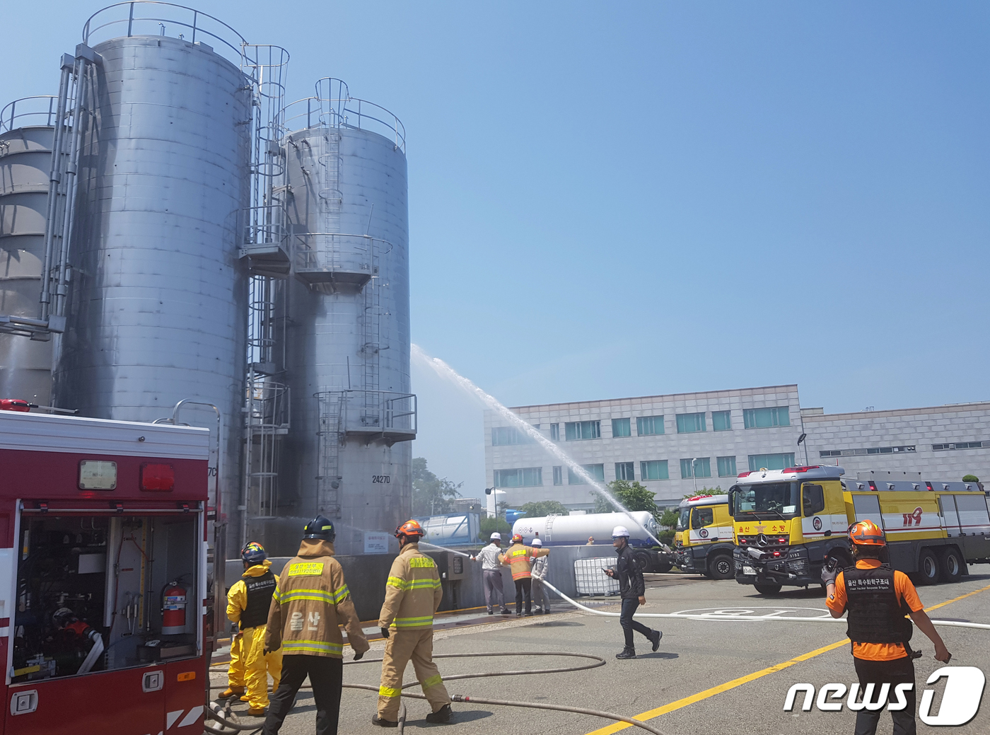 한솔케미칼 울산공장 과산화수소 유출