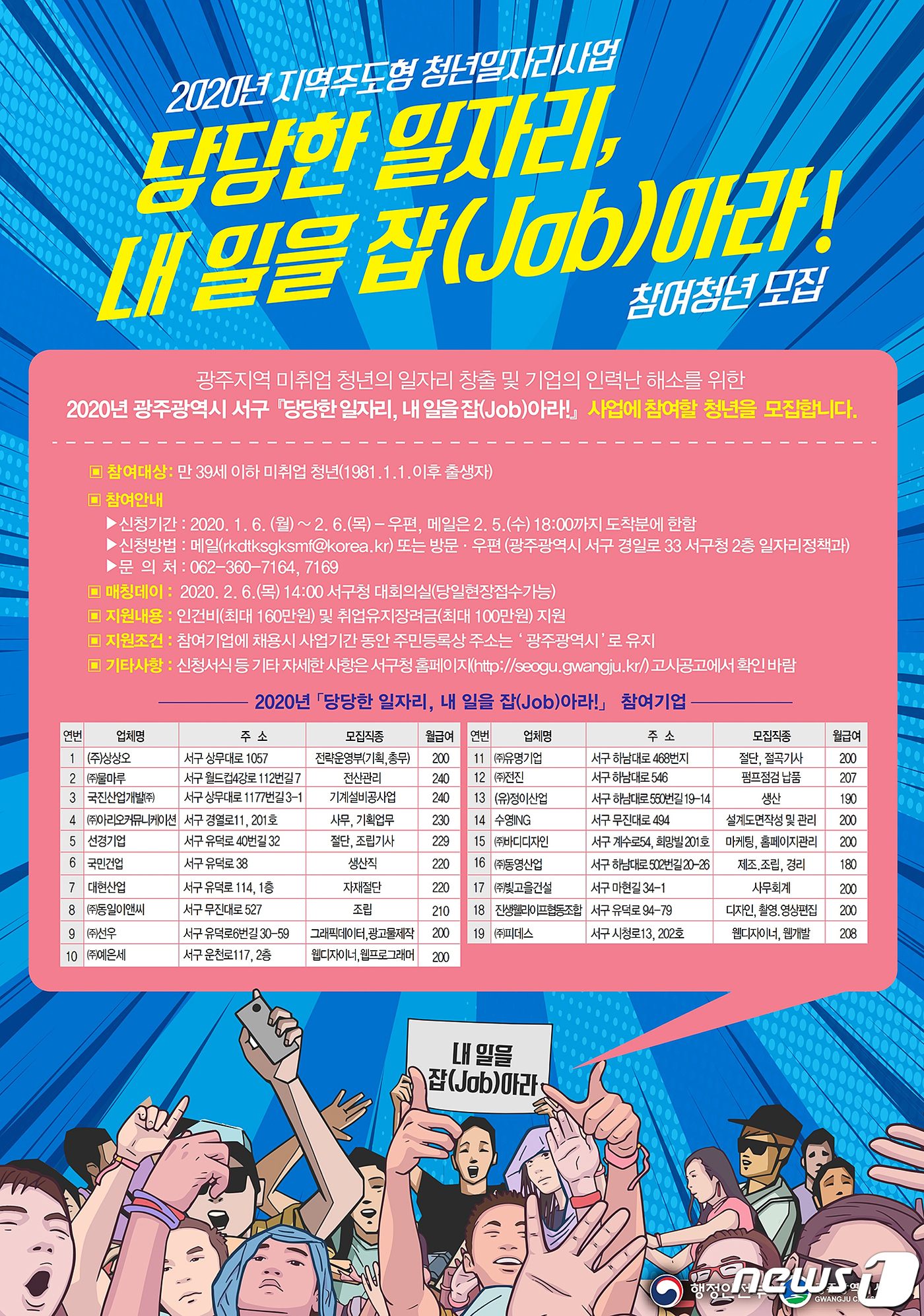 광주 서구, 기업과 청년 위한 공개채용의 장 마련