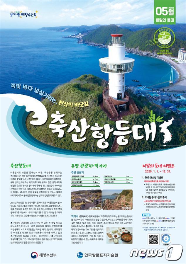 환상적인 동해 일출 축산항 등대…5월 이달의 등대에 선정