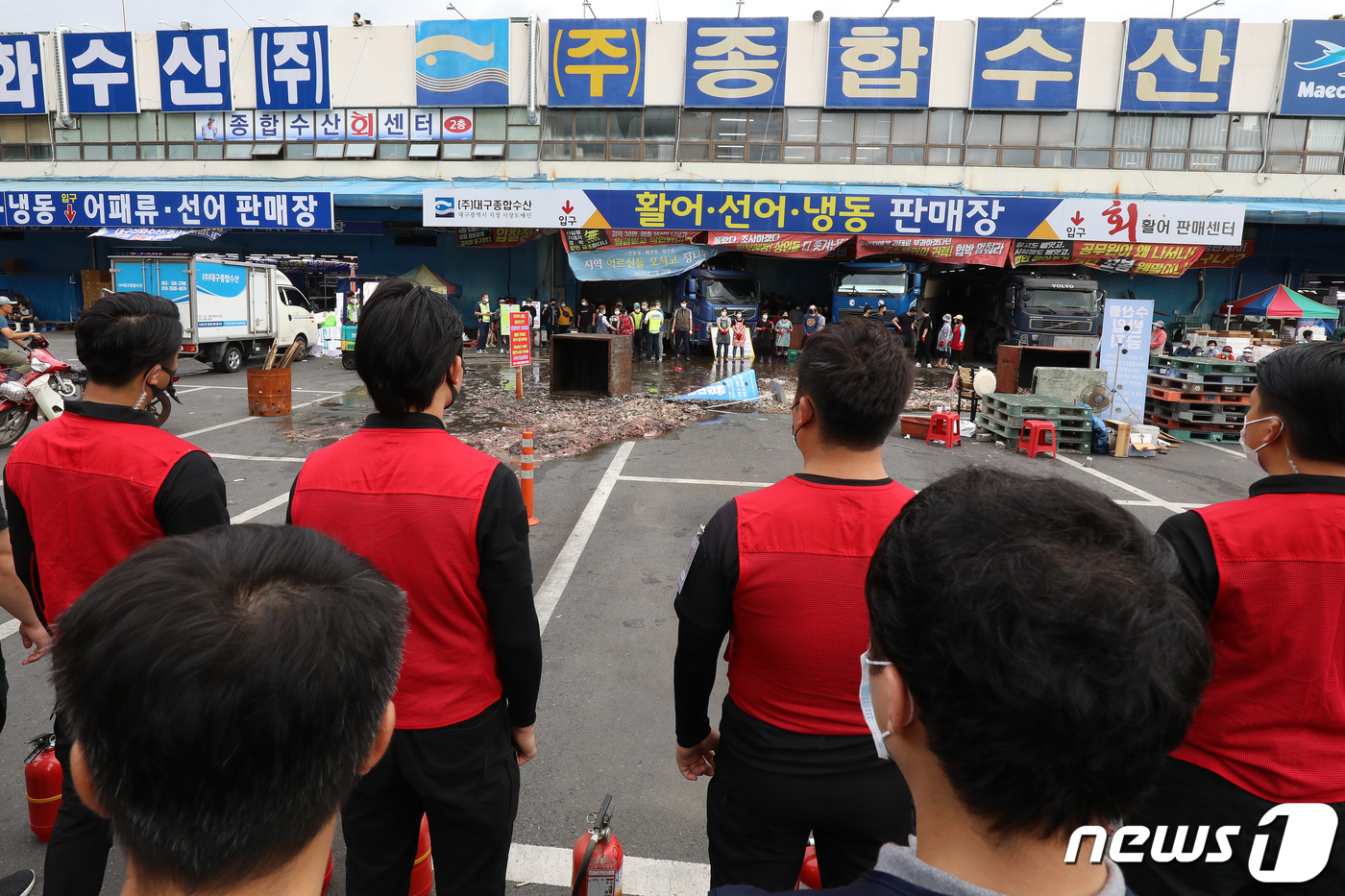 수산 도매시장 상인들 격한 저항에 대구시 행정대집행 중단(종합2보)