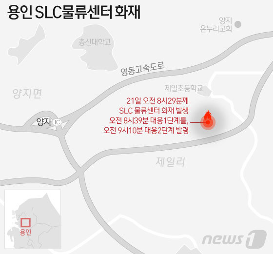 용인 물류센터 화재 오뚜기물류 못 피하고 이마트24 피했다