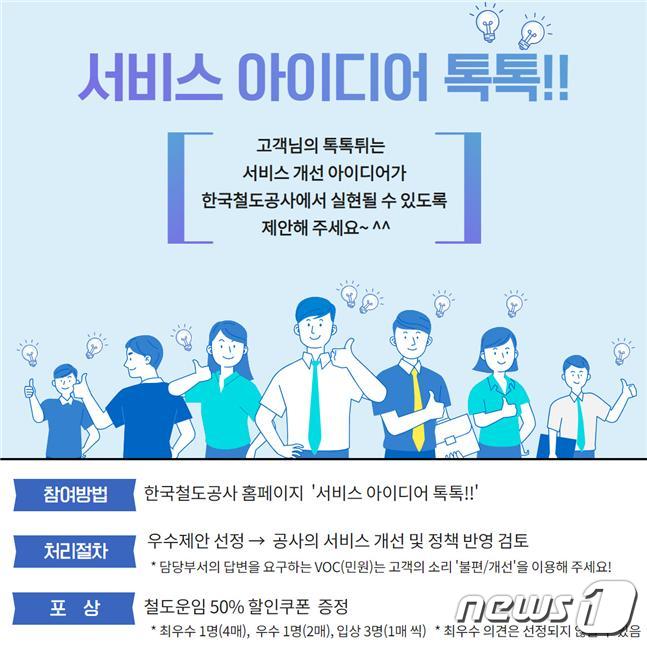 한국철도, 온라인으로 고객 제안·아이디어 상시 접수