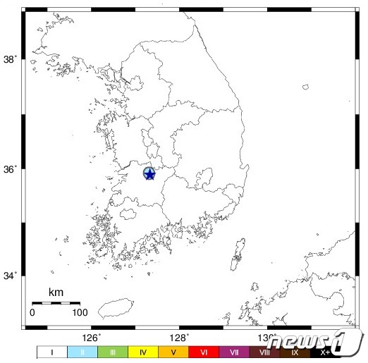 전북 완주군 동쪽 15㎞ 지역서 규모 2.0 지진 발생…계기진도 Ⅲ