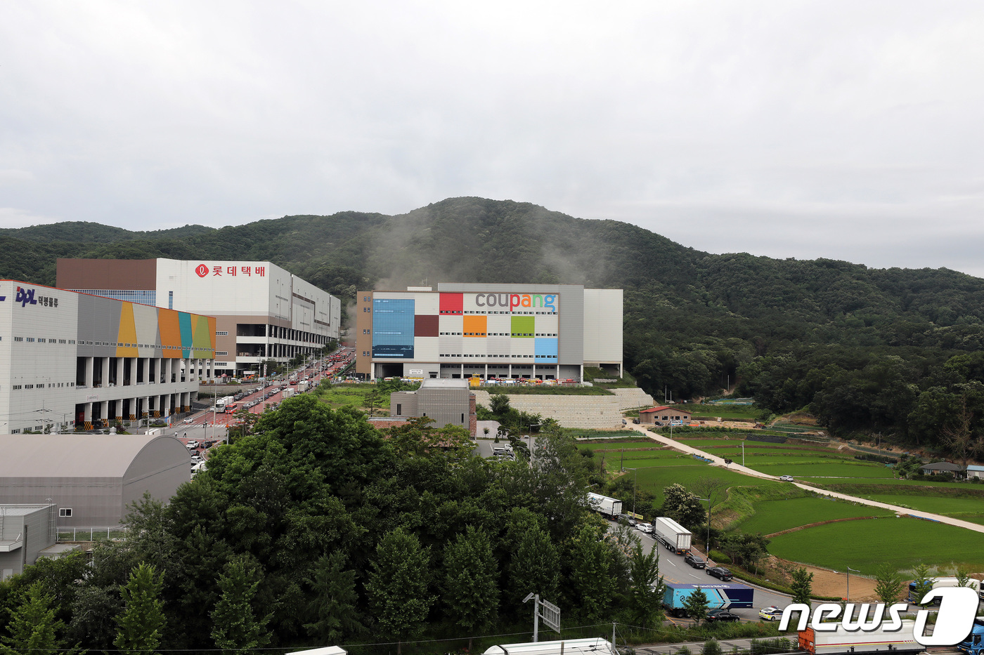 화재 발생한 쿠팡 덕평물류센터
