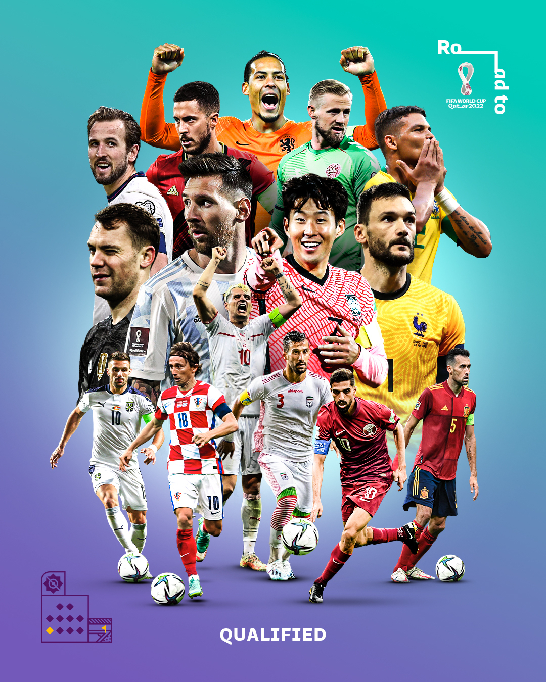 아르헨 메시와 센터에 선 손흥민… FIFA 카타르 월드컵 포스터 공개